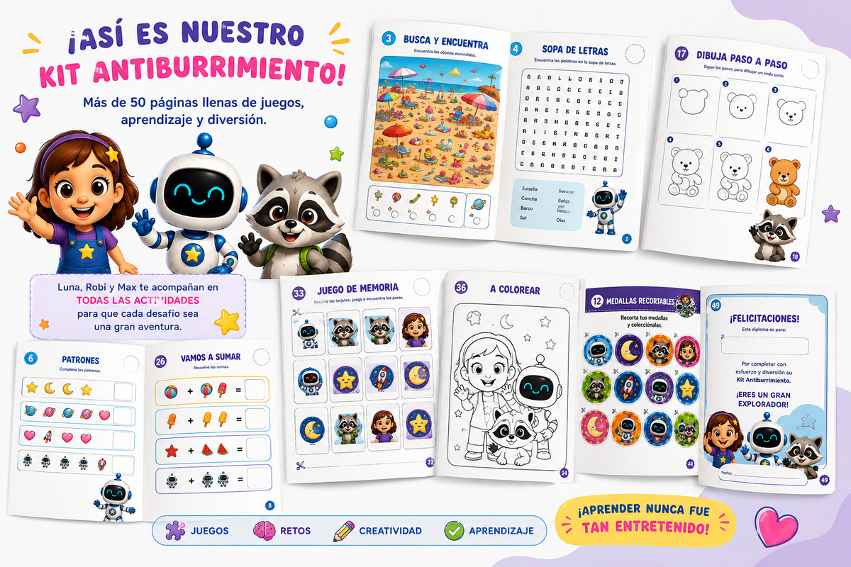 Kit antiaburrimiento: Actividades para niños de 4 a 6 años