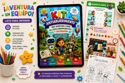 Kit antiaburrimiento: Actividades para niños de 4 a 6 años